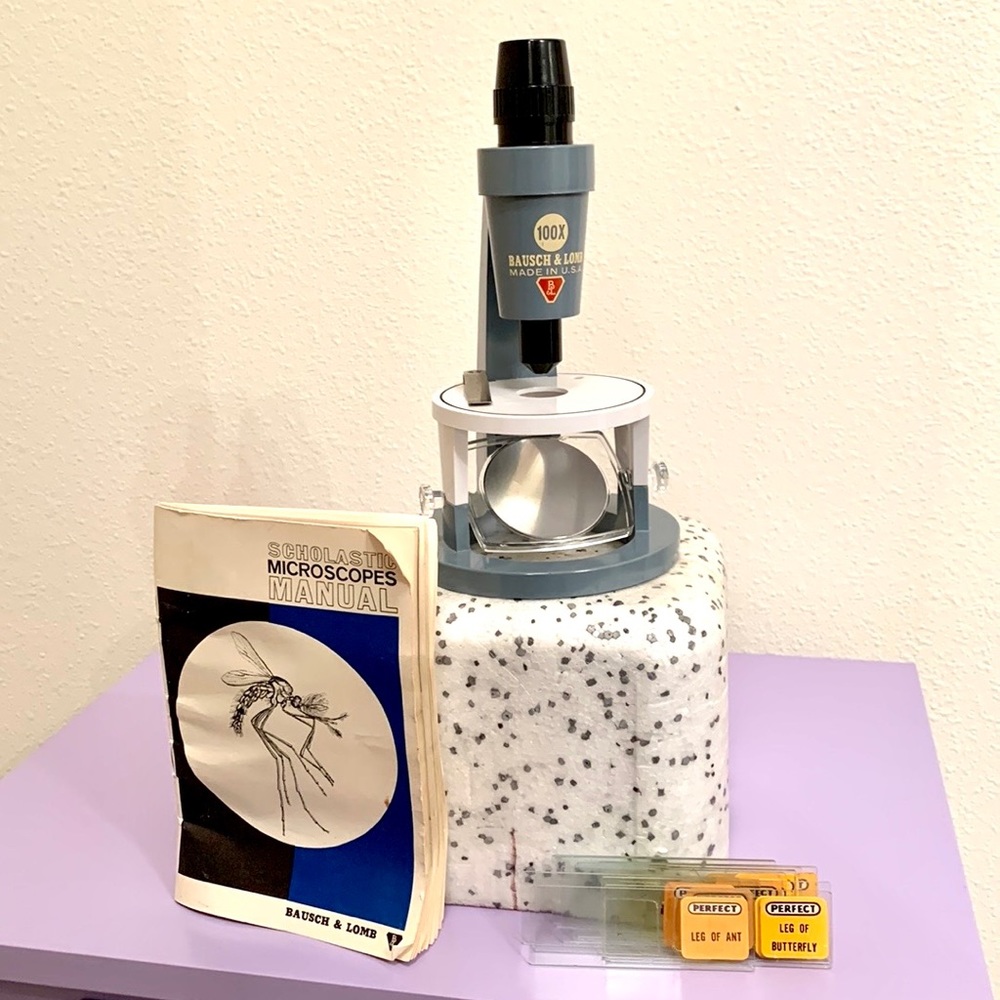 Vintage Elementary School Microscope 100X